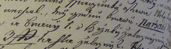 Part of the record from Poděbrady Estate (1766). In translation harrows with iron spikes.